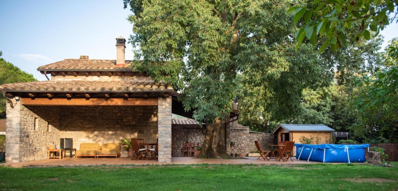 El Vilarot. La Casa De Piedra En La Naturaleza. Girona Exterior foto